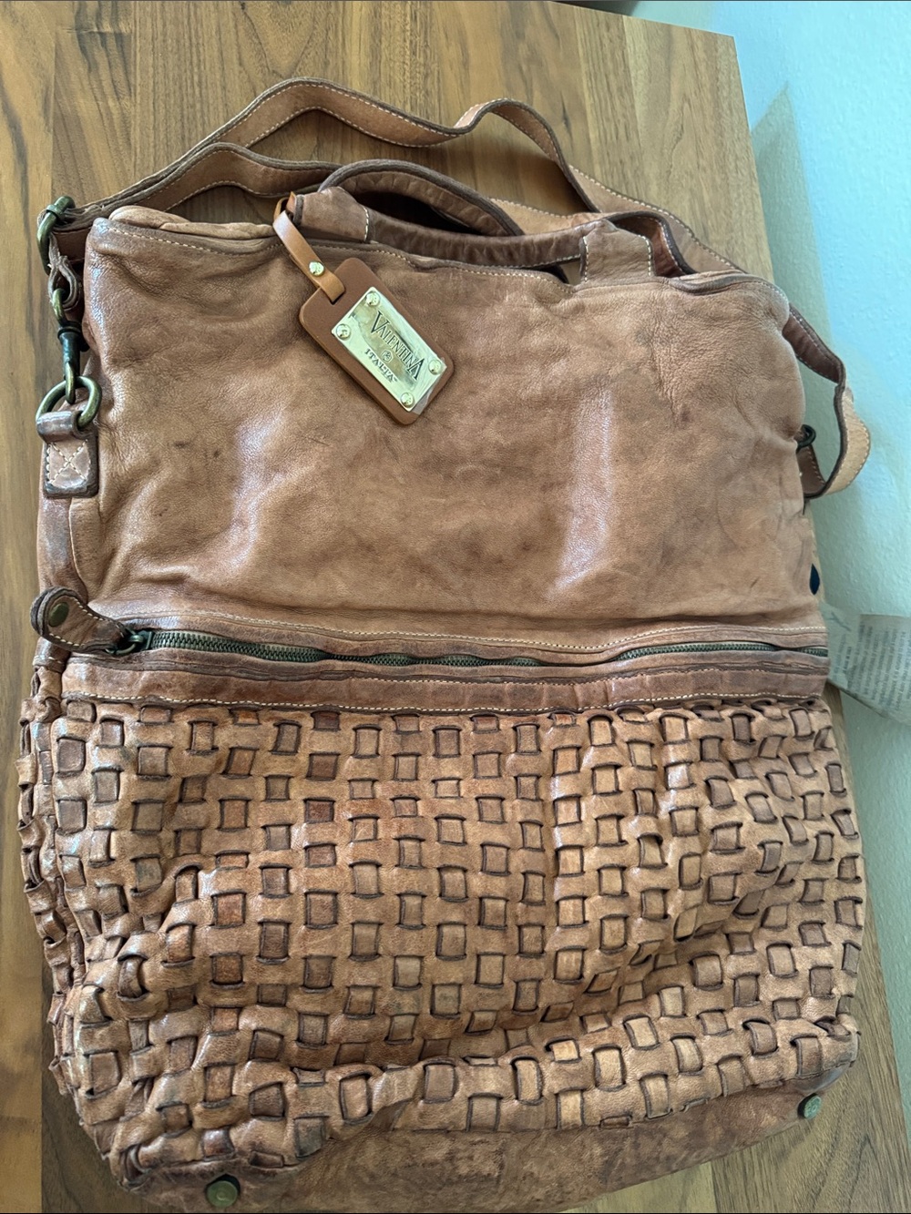 Vintage-Style Brown Leather Women’s Tote Bag